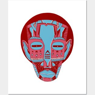 Pastel Tones African Mask No 3 Posters and Art